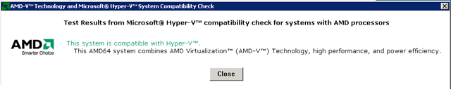 AMD-V Technology Compatibility Check