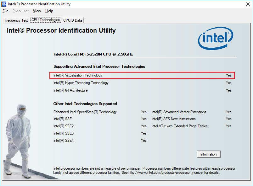 Intel processor identification utility