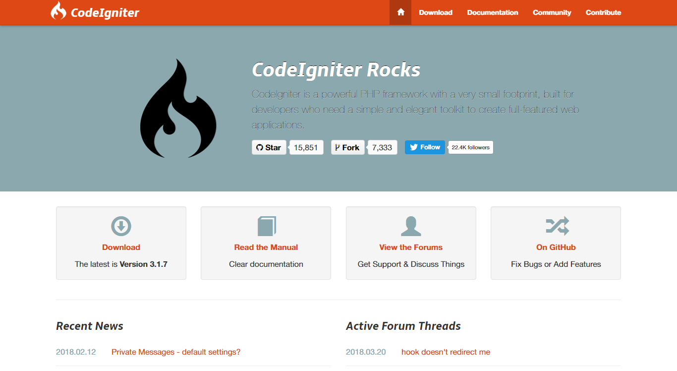 CodeIgniter PHP framework