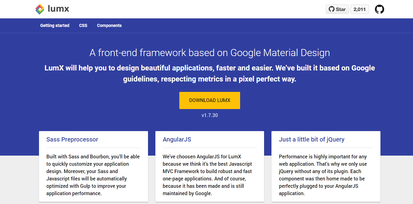 Lumx Material Design Framework