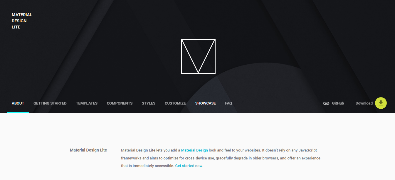 Material Design Lite Material Design Framework