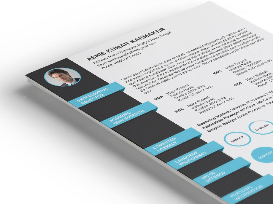 Free Resume Template with Formal Design