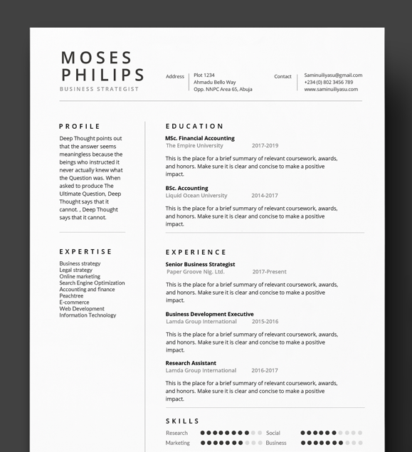 Modern CV Template