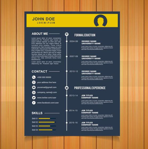 Timeline Vector Resume