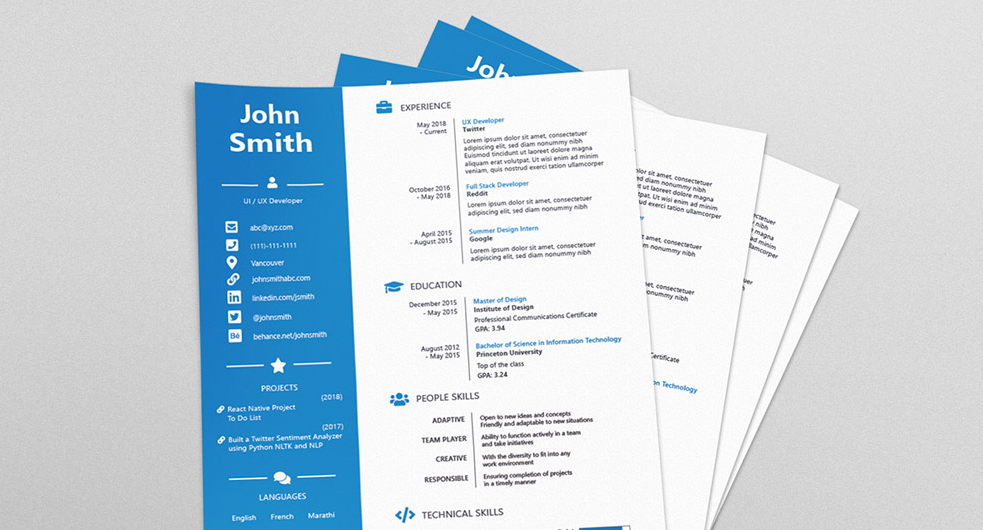 Four Version Resume Template