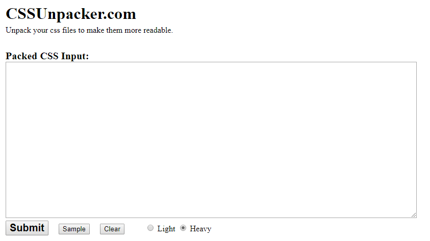 CSS Unpacker