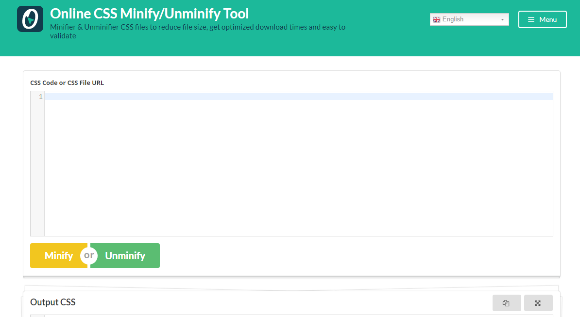 un minify css